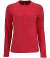 02075 Lds Imper. LS SOL'S Ladies Imperial Long Sleeve T-Shirt Red colour image